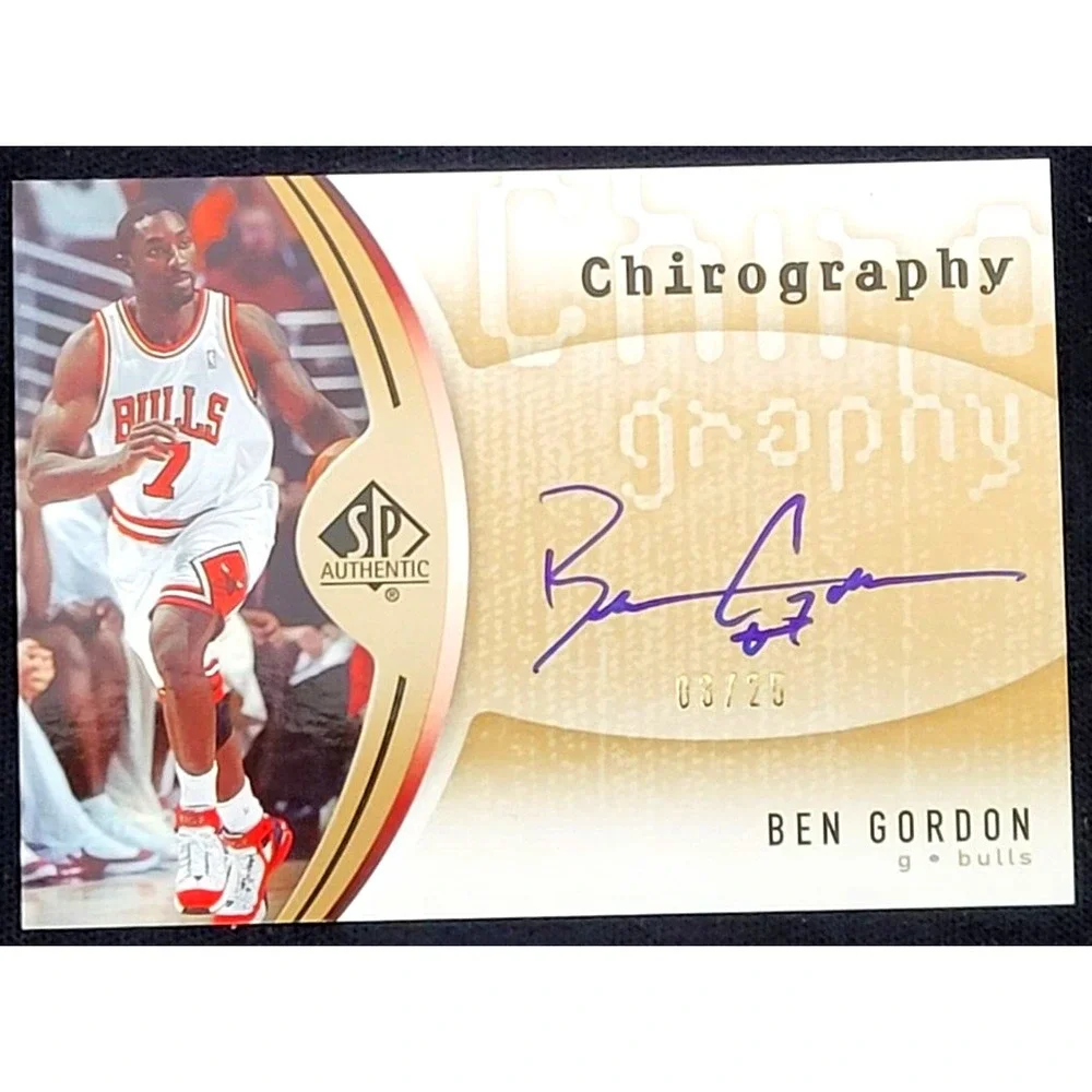 2006-07 SP AUTHENTIC BEN‎ GORDON CHIROGRAPHY AUTO #D/25